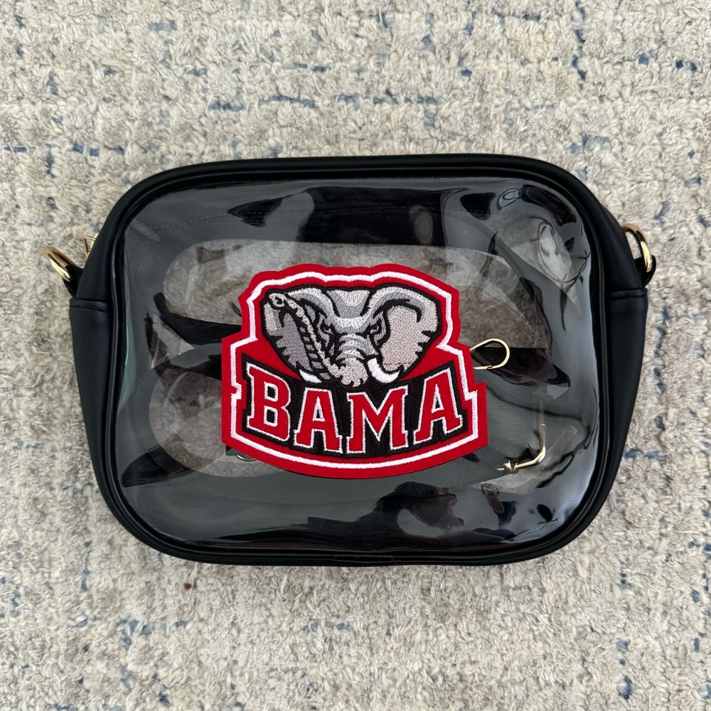 Clear crossbody stadium bag